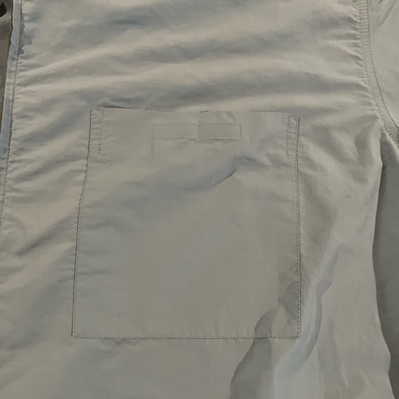 SALE! BOSS Full-Zip Nylon/Cotton Blend Over-shirt Light Blue Med Long Sleeve - Picture 9 of 13